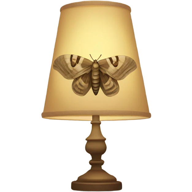 Moth on a lamp shade emoji