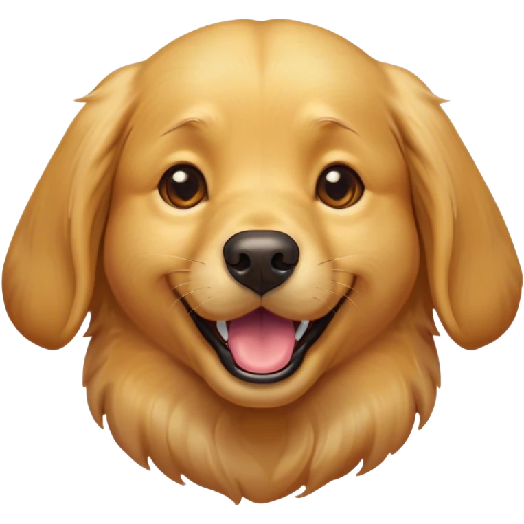 Cinematic Comical Golden Retriever Portrait Emoji, Head tilted dramatically with an exaggeratedly amused expression, featuring a vibrant golden coat with a lively sheen, wide, expressive brown eyes filled with playful disbelief, Simplified yet hilariously expressive features, highly detailed, glowing with a slightly sassy glow, high shine, dramatic yet playful, stylized with an air of cheeky mischief, bright and endearing, soft glowing outline, capturing the essence of a spirited and over-the-top companion, so meme-worthy it feels like it could side-eye its way into internet fame instantly! emoji