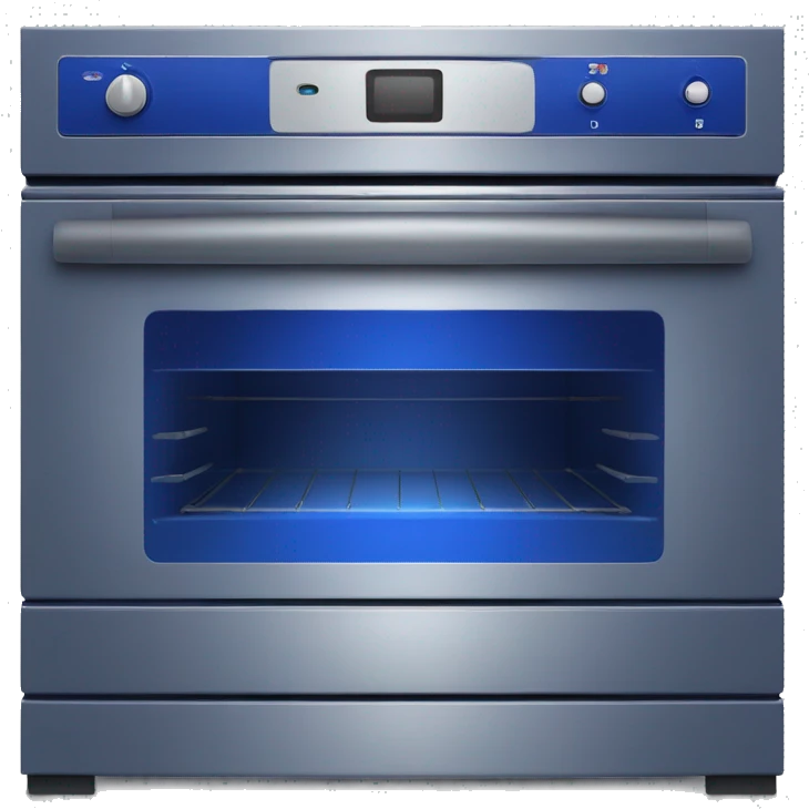 Realistic cobalt blue oven isolated.  emoji