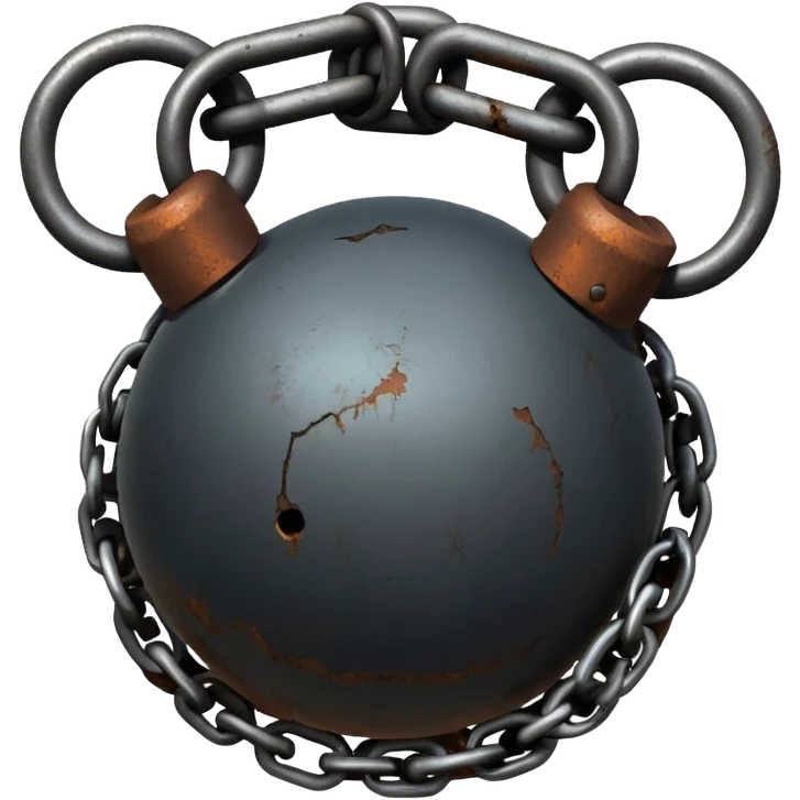 Ball and chain emoji