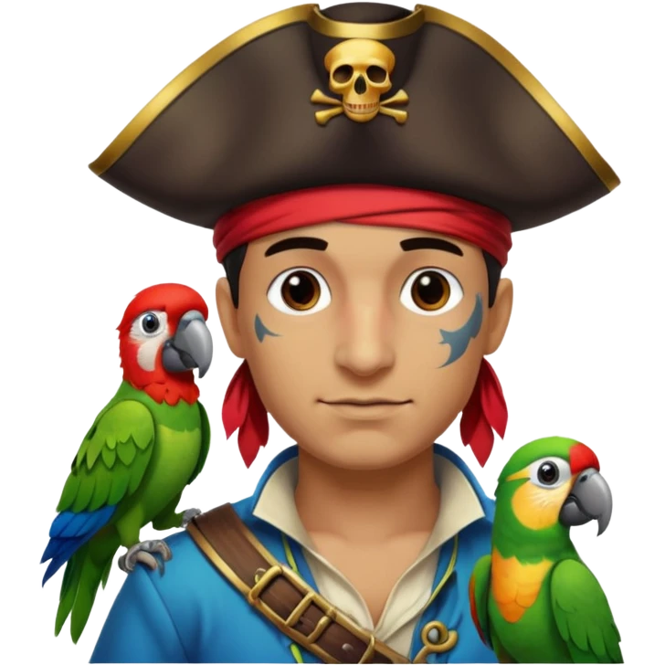 pirate and parrot emoji