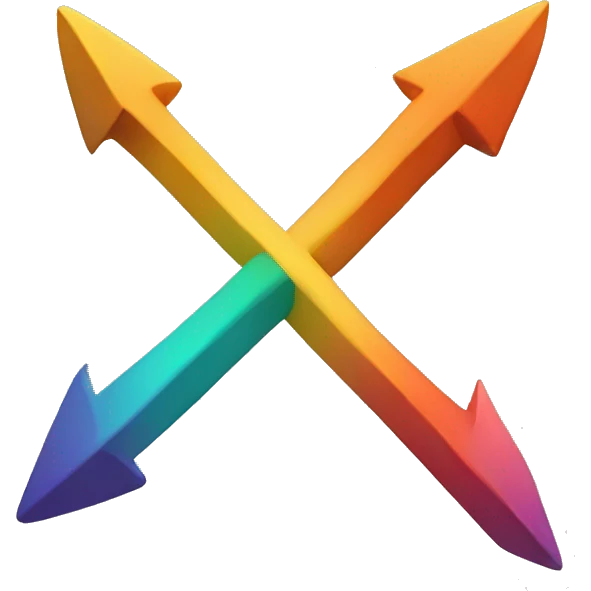 An arrow shaped like a circle, colorful. emoji