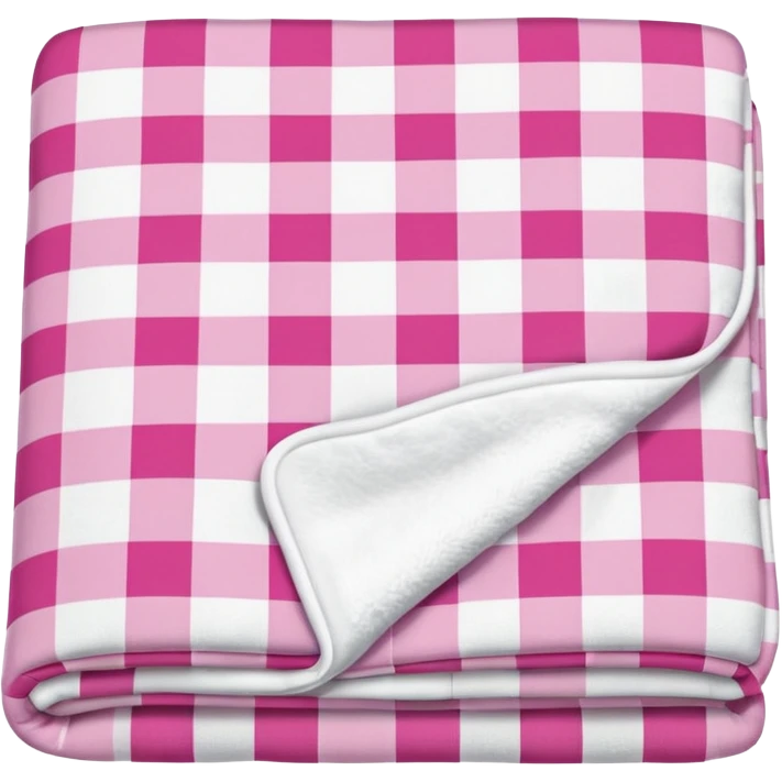 Plad white and pink blanket folded  emoji