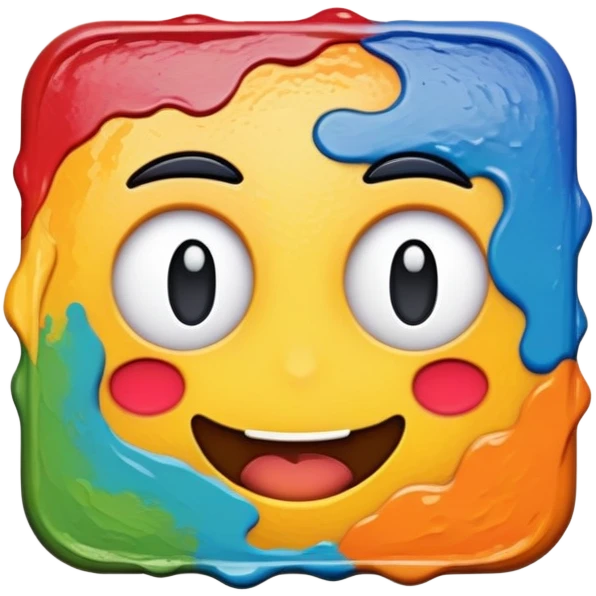 canvas, colorful painting emoji