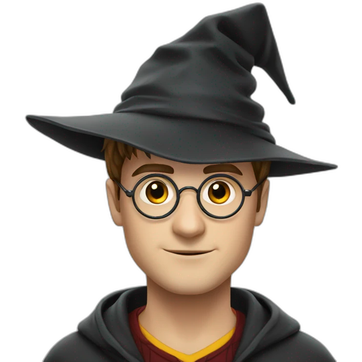 Harry Potter in a hat emoji