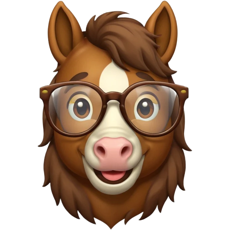 retrohorse with glasses emoji