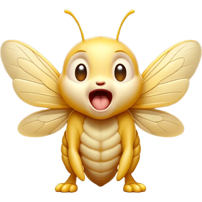 Cinematic Adorable Yawning Wasp Portrait Emoji, Head tilted slightly with a dramatic, wide-open yawn, showcasing a tiny, streamlined body with gently drooping wings and sleepy, half-closed eyes, Simplified yet irresistibly cute features, highly detailed, glowing with a soft, cozy glow, high shine, relaxed yet expressive, stylized with a dash of whimsical insect ease, soft glowing outline, capturing the essence of a drowsy wasp that appears ready to stretch and yawn its way out of the screen! emoji