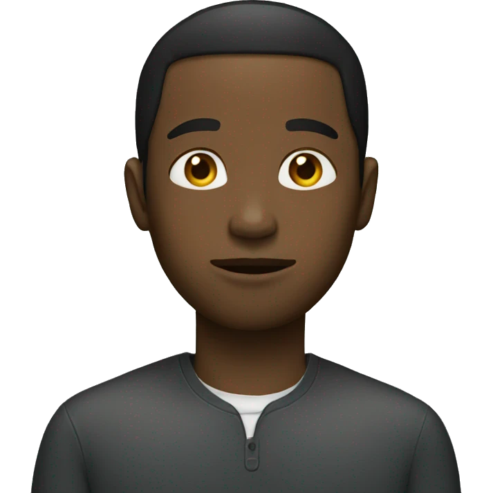 black man say silence emoji
