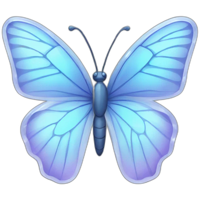 Clear crystal butterfly emoji