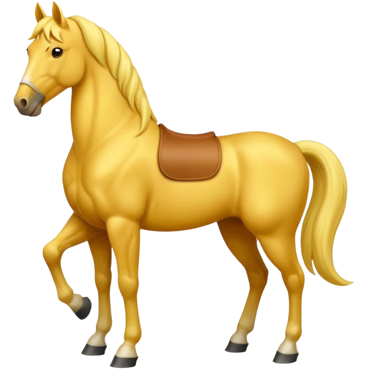 Yellow horse standing  emoji