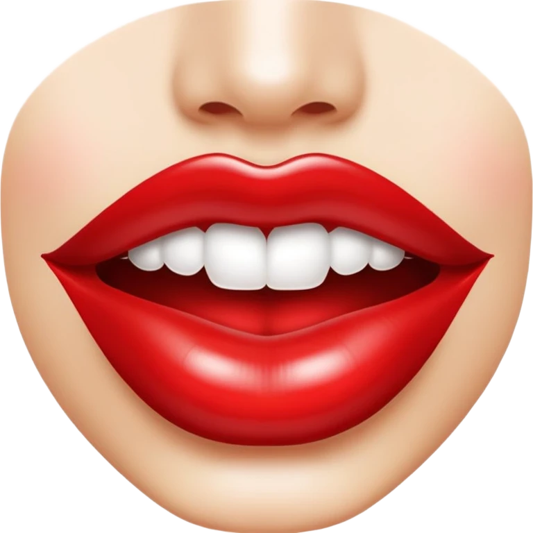 shiny woman lips emoji