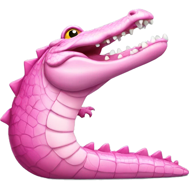 Pink alligator  emoji
