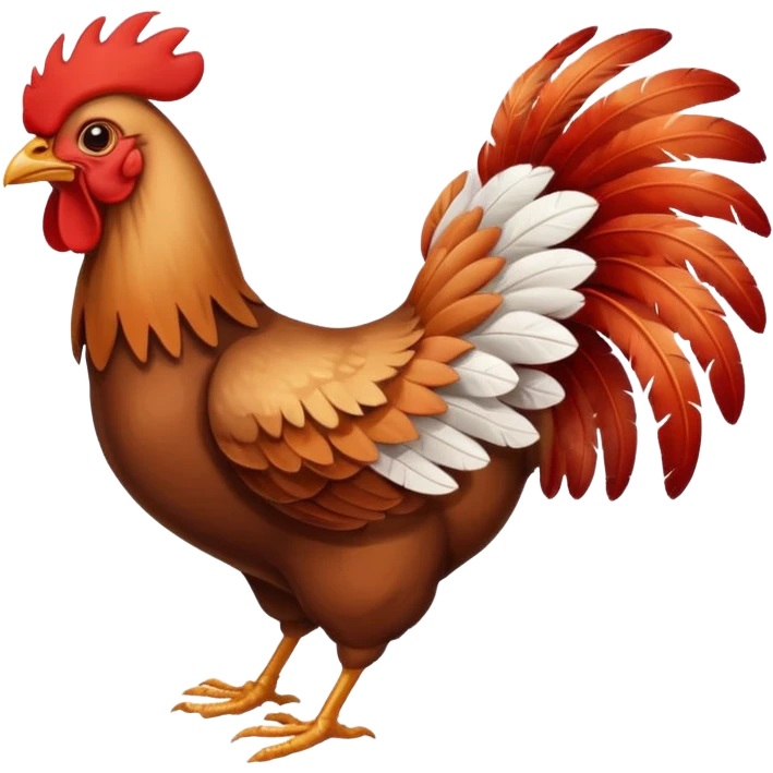 rooster flying glider emoji