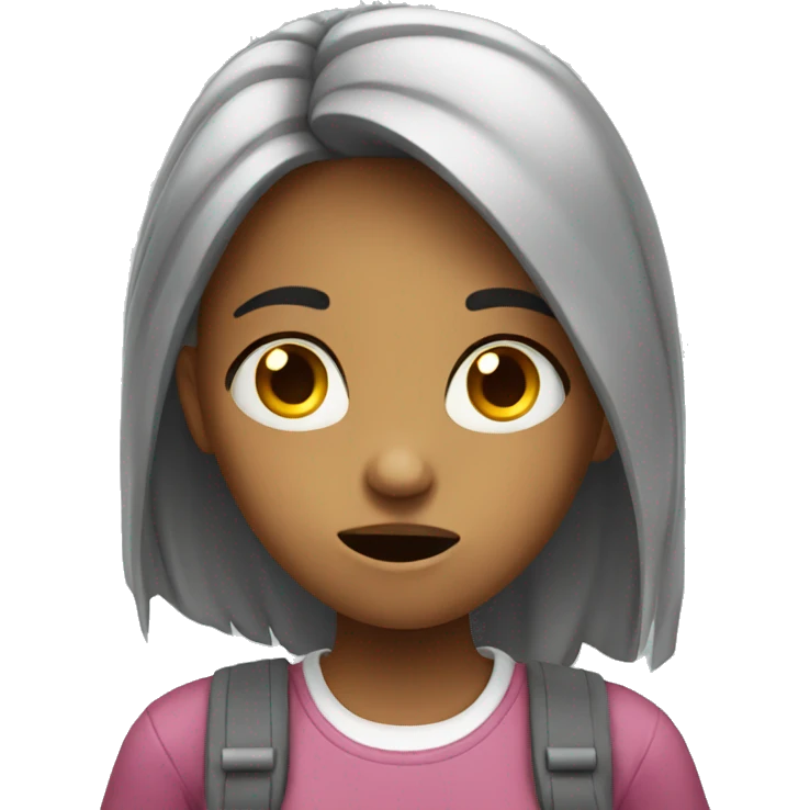 Girl stressed about school  emoji
