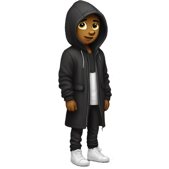stylish boy with hood emoji