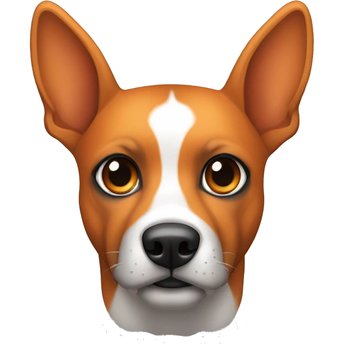 Perro raza mastín español. Color negro y naranja con ojos marrones emoji