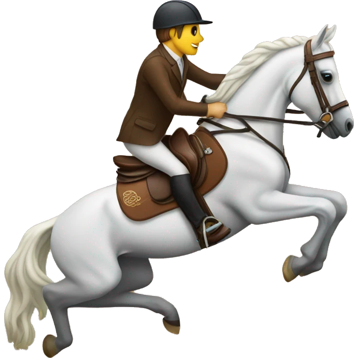 Horse jumping saddle  emoji