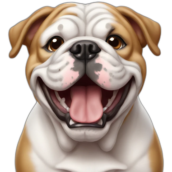 barking english bulldog emoji