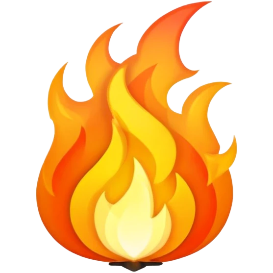 bright flames emoji