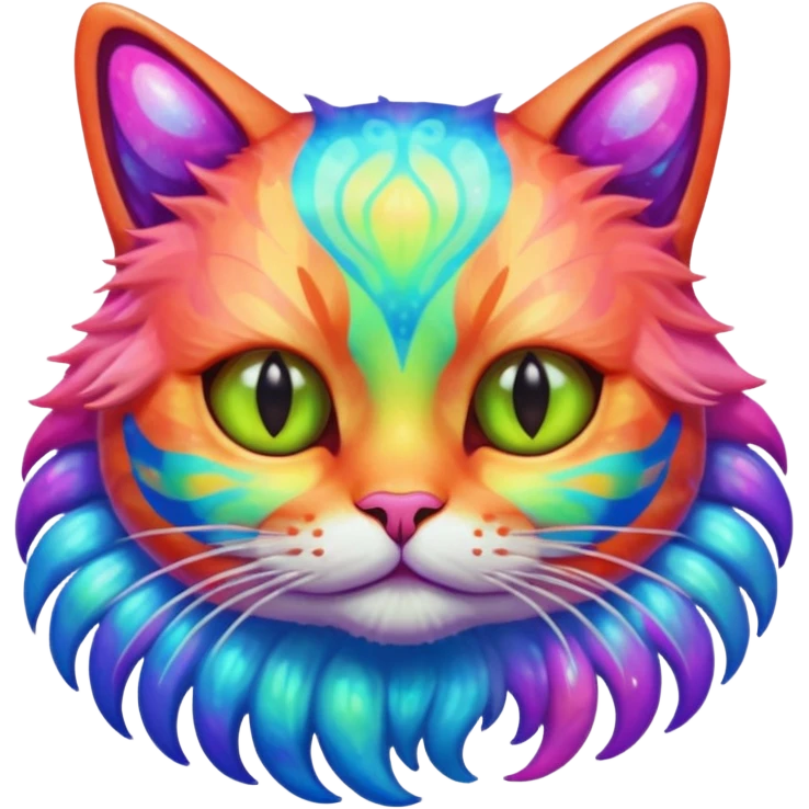 Cat with shrimp body, trippi troppi emoji