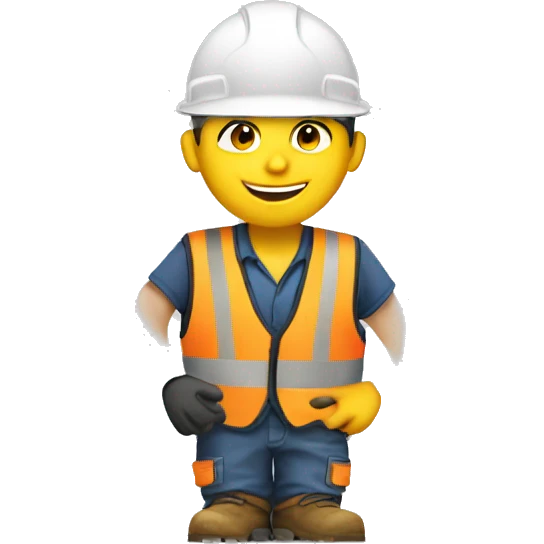 construction worker say thanks emoji