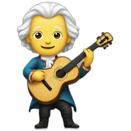 Mozart playing guitare emoji