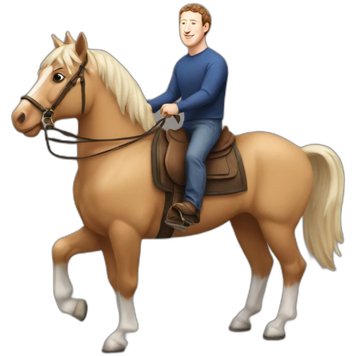 Mark Zuckerberg sur un cheval  emoji
