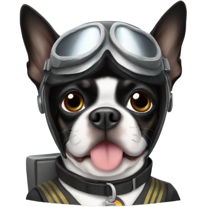 Boston terrier pilot emoji