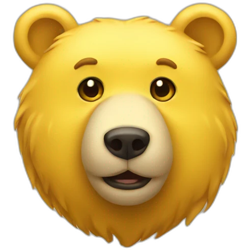 Yellow bear emoji