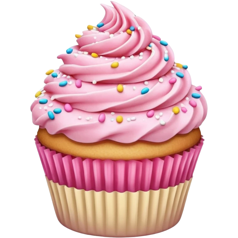 Cupcake with pink icing emoji