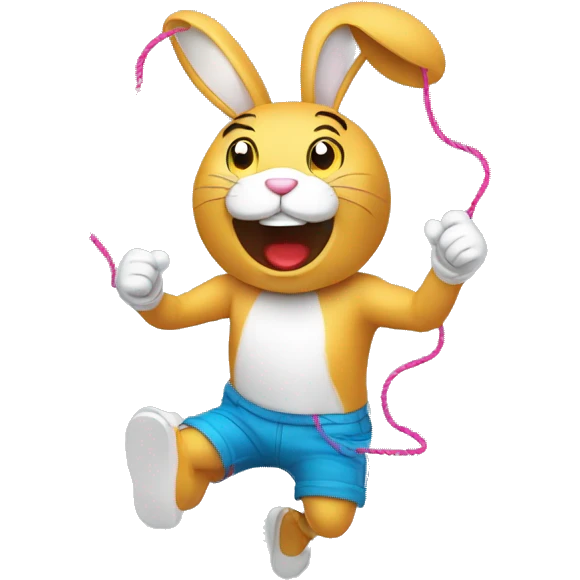 Traduzir textos com a câmera rabbit jumping rope laughing emoji