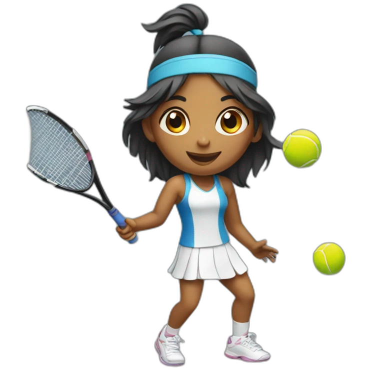 Indian girl playing tennis emoji