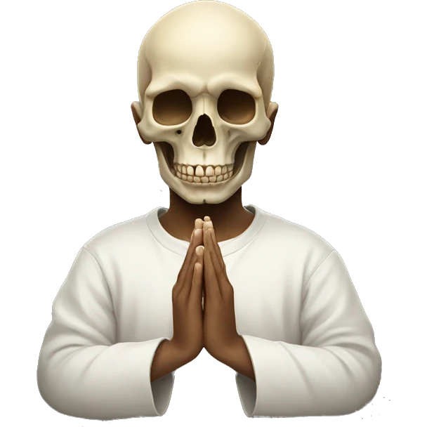 skull pray emoji