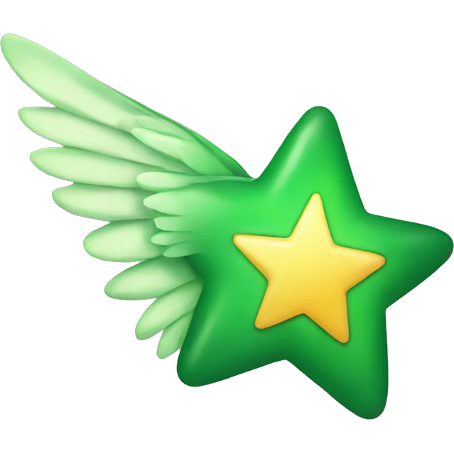 green star with wings  emoji