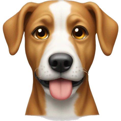 Un perro con un moño en la cabeza  emoji