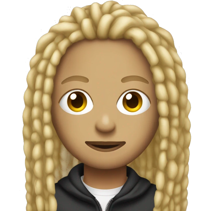 Ski mask blonde dreadlocks emoji