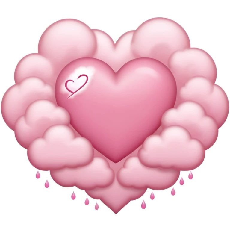 sakura heart with a pink cloud emoji