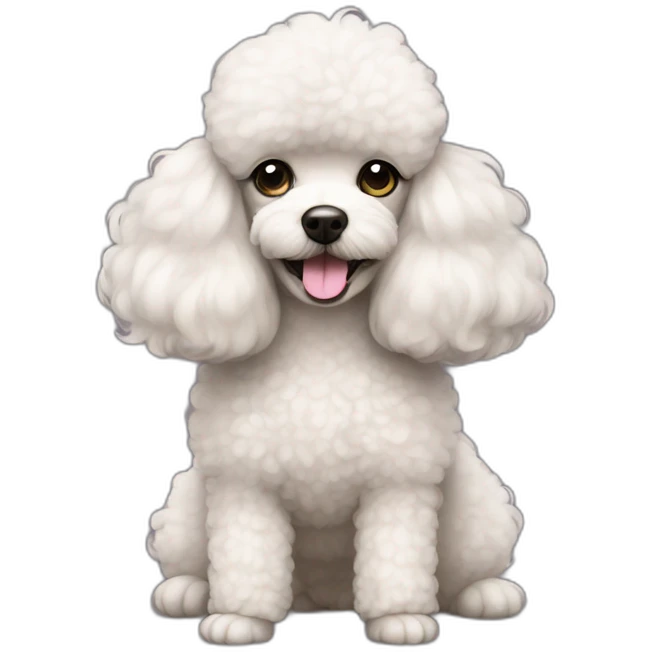 french poodle very fluffy emoji