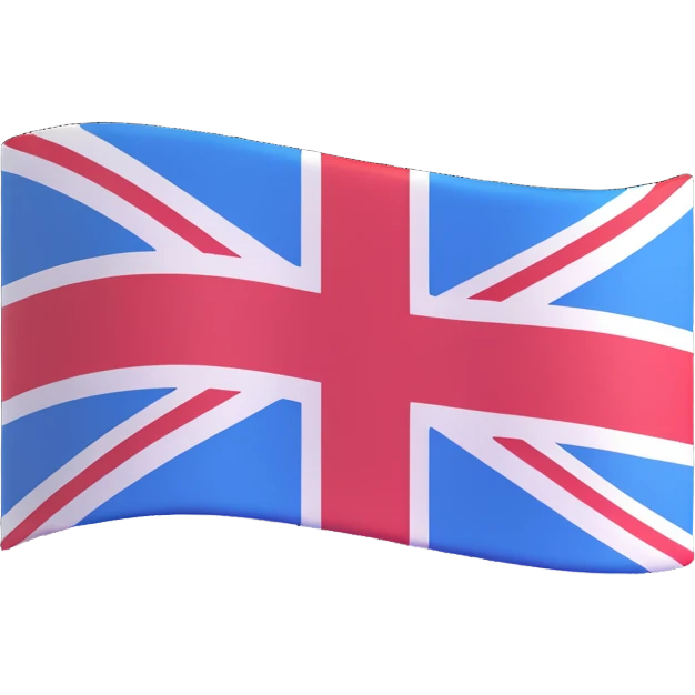 the flag of the United Kingdom, Union Jack, 3D emoji style emoji
