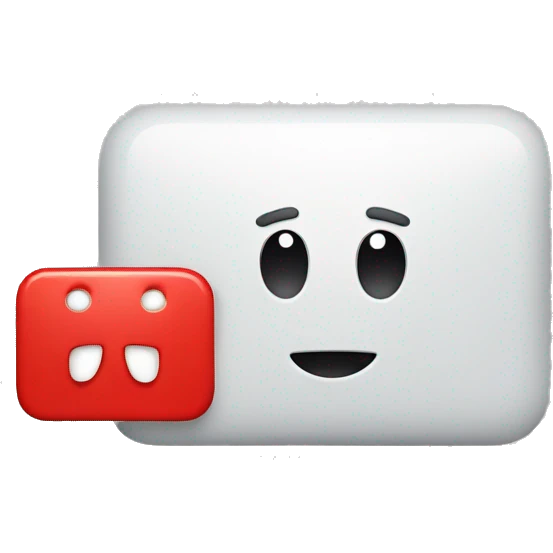 red rectangle with rounded edges emotion of surprise emoji