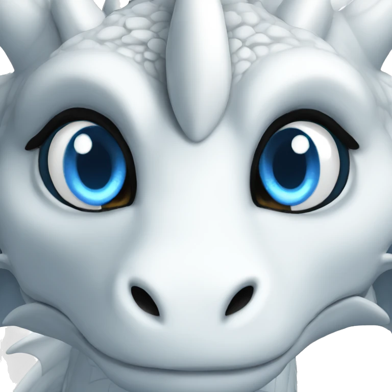 white dragon with blue eyes emoji