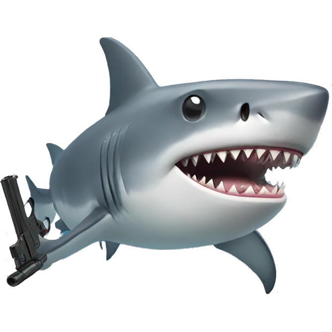 shark with a gun emoji