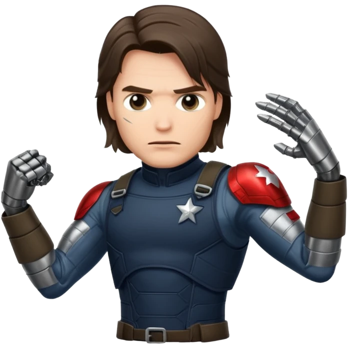 Winter soldier with metal arm emoji
