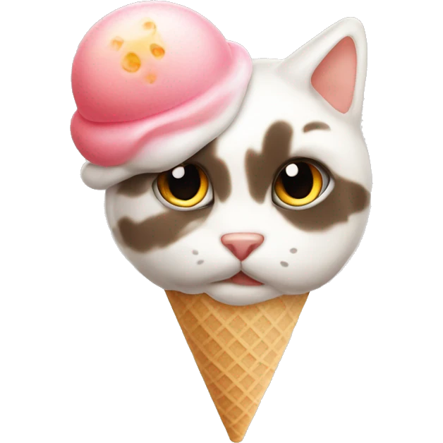 Katze isst Eiscreme emoji