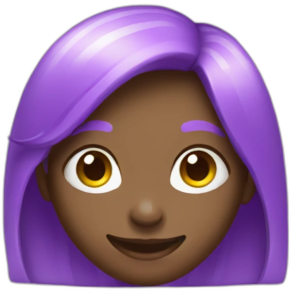 Purple girl smiling emoji