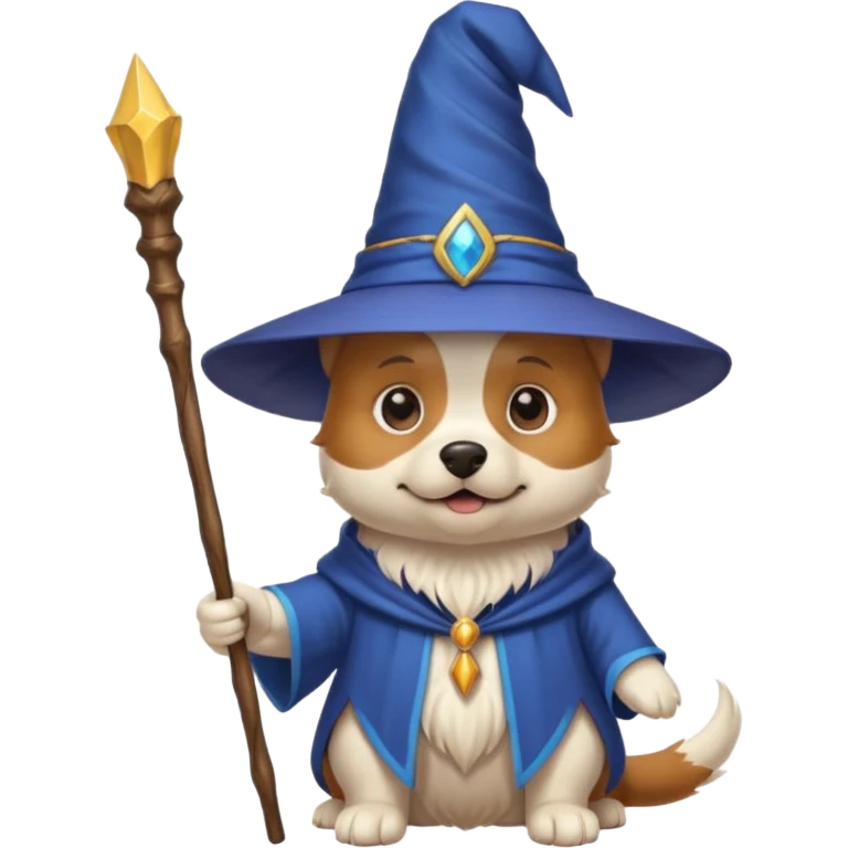 Dog wizard emoji