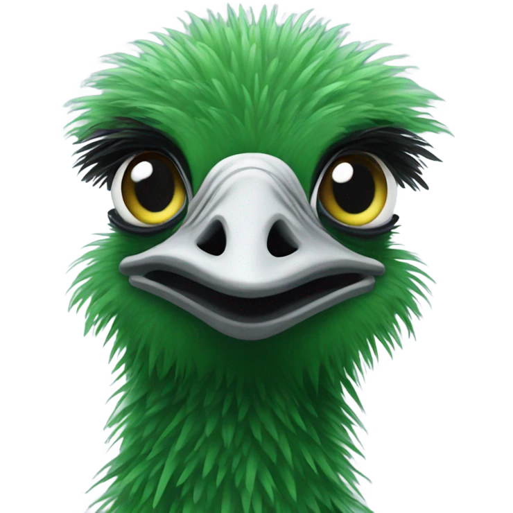 Green heart emu emoji