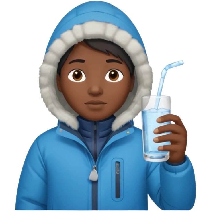 Antarctica person, eskimo glass emoji