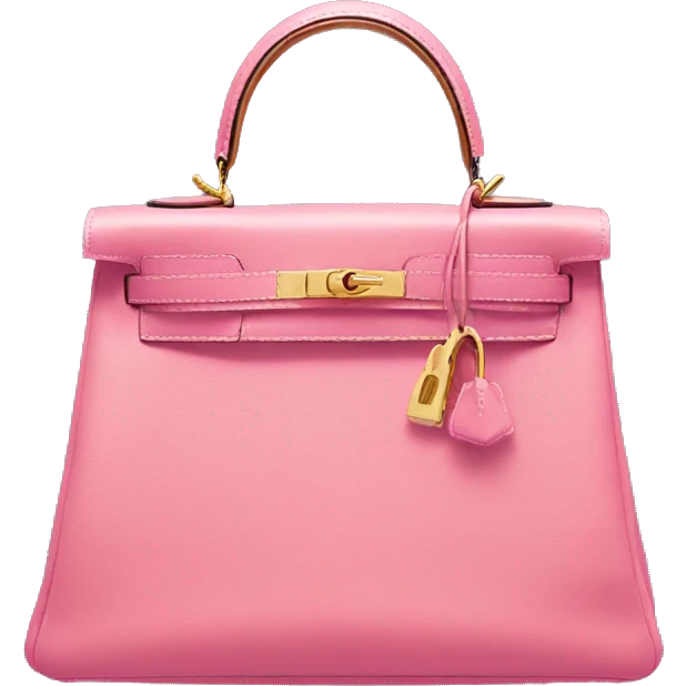 Hermès pink Kelly bag emoji