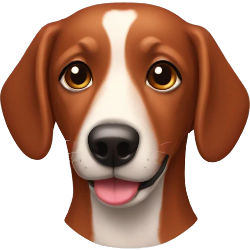 Perro salchicha marron enamorado emoji